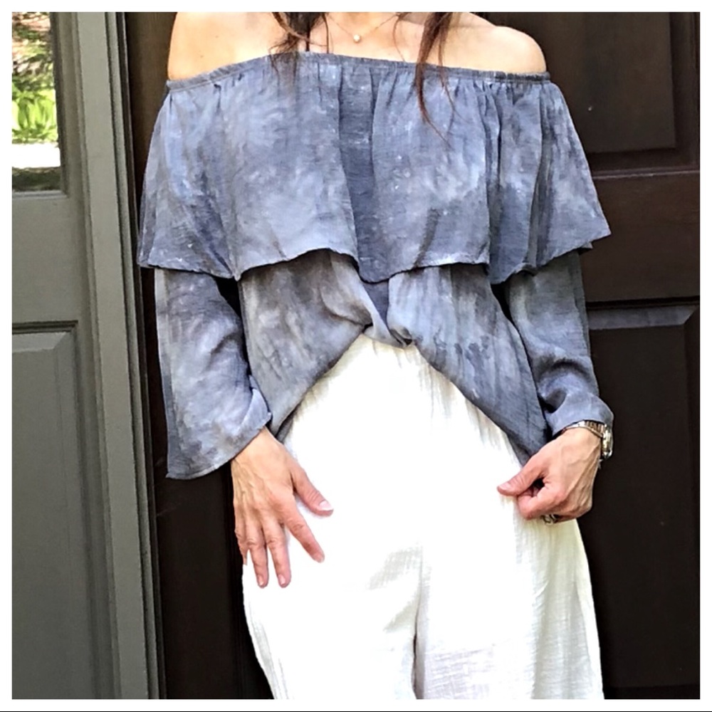 ✨LAST ONE ✨Off the shoulder tie dye top - Picture 7 of 8